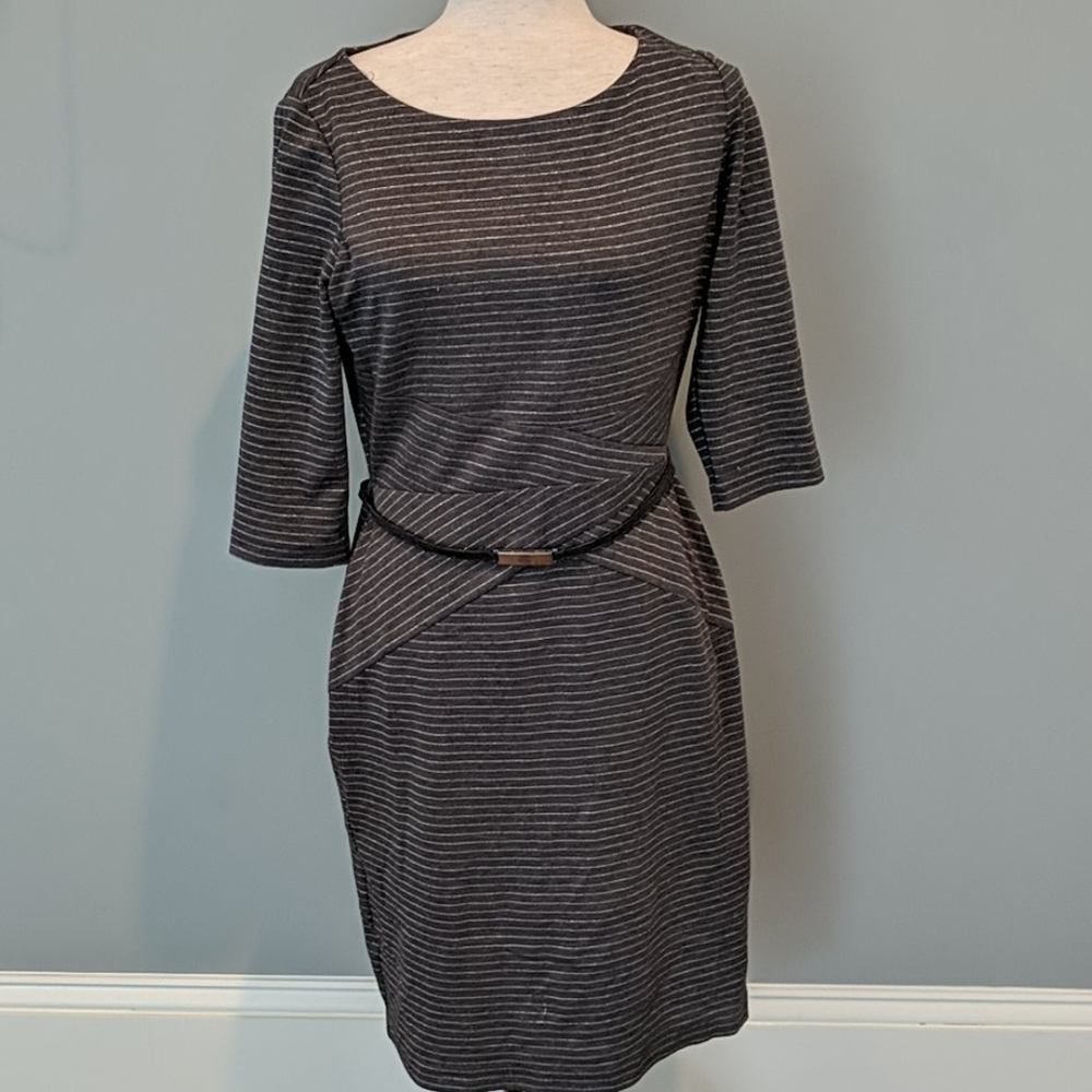WHBM Grey long-sleeved dress size 10